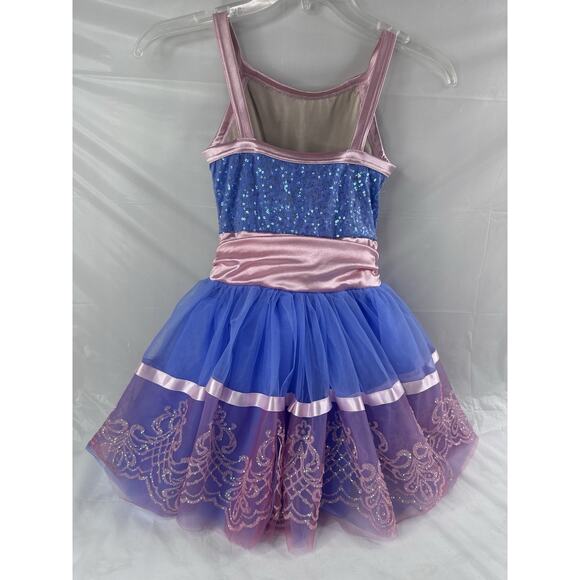 Weissman Girl’s Blue Pink Tutu Dance Pageant Dress Up Party Costume Size MC - Picture 2 of 8